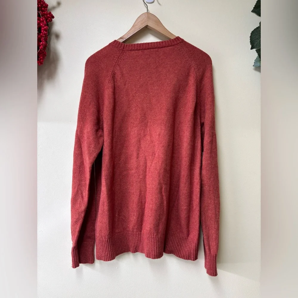 J Crew Mercantile Burnt Orange Wool Blend Sweater Size Large
